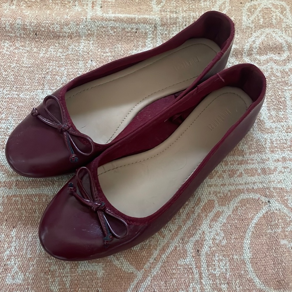 Maroon ballet flats